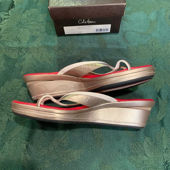 Cole Haan Laetitia Air Thong Sandal Anthracite Patent & Leather 11B - Picture 3 of 6